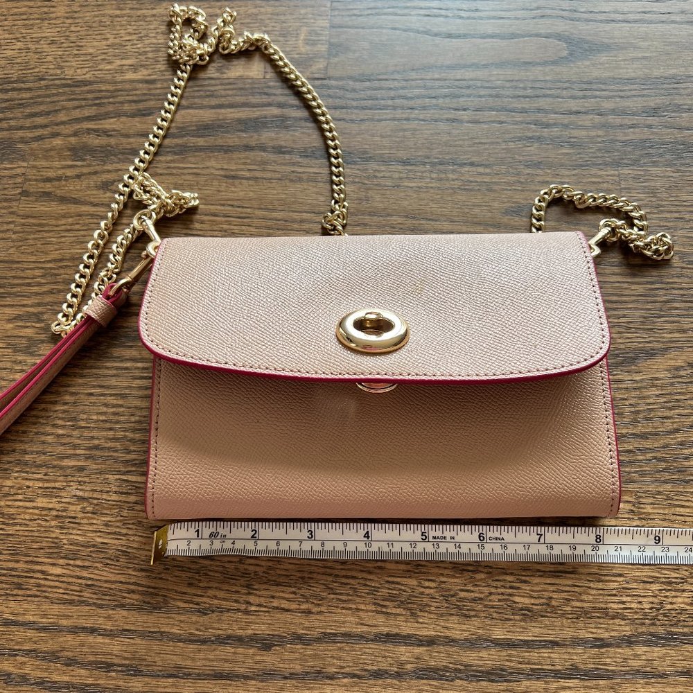 COACH light pink clutch, wristlet or shoulder bag